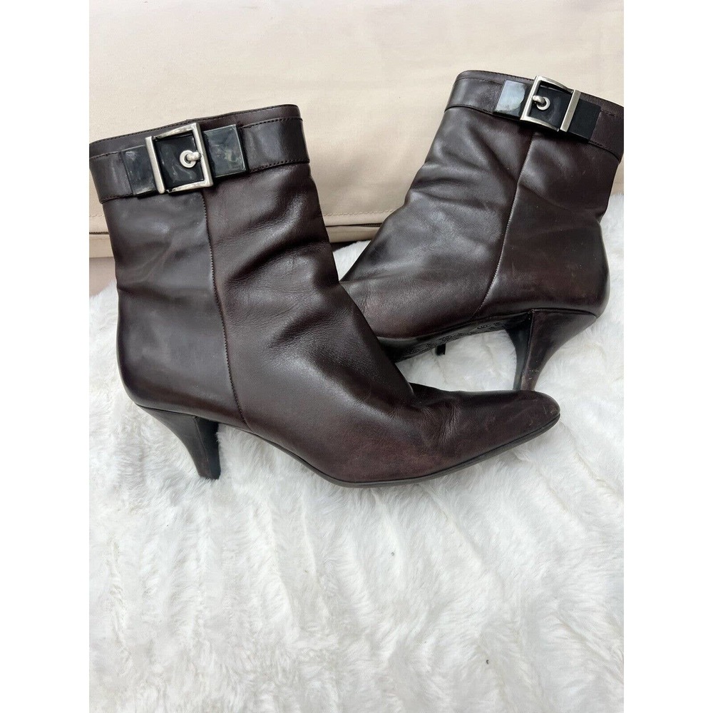 Enzo Angiolini Boots Brown Leather Woman’s Sz 7